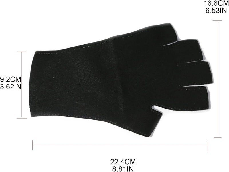 Anti UV Gloves for Gel Nail Lamp, Professional Protective for Manicures, Art Fingerless G for Nails for Lamp for Manicure - Image 4