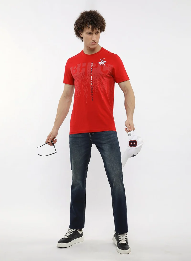 BEVERLY HILLS POLO CLUB  Graphic Crew Neck T-Shirt for Men | Best Price UAE