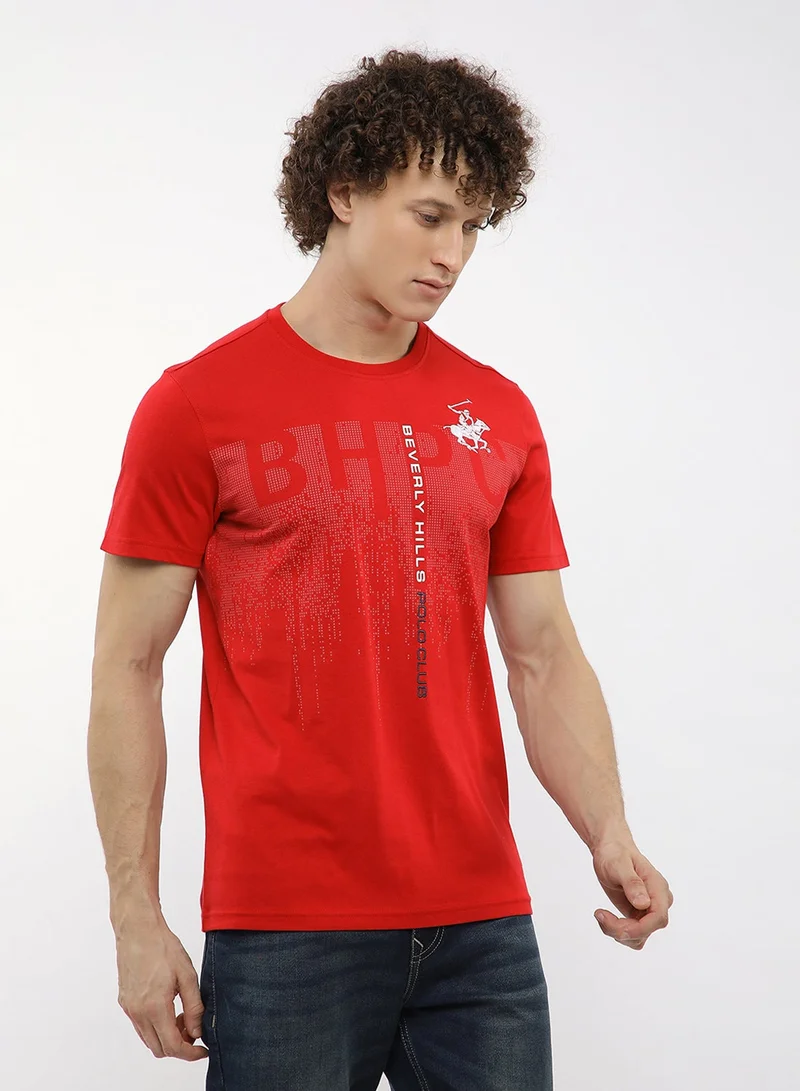 BEVERLY HILLS POLO CLUB  Graphic Crew Neck T-Shirt for Men | Best Price UAE
