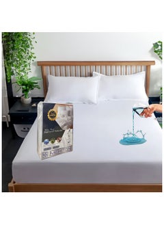 MEKITON King Size - Premium Mattress Protector - King Size 200x200+30CM - 100% Waterproof, Hypoallergenic, Bed Bug Proof, Soft & Noiseless, Breathable Fitted Mattress Cover with 30CM Deep Pocket  - Image 1