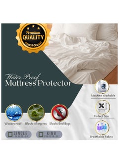 MEKITON King Size - Premium Mattress Protector - King Size 200x200+30CM - 100% Waterproof, Hypoallergenic, Bed Bug Proof, Soft & Noiseless, Breathable Fitted Mattress Cover with 30CM Deep Pocket  - Image 4