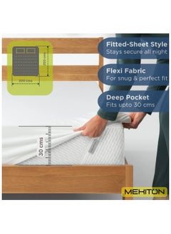 MEKITON King Size - Premium Mattress Protector - King Size 200x200+30CM - 100% Waterproof, Hypoallergenic, Bed Bug Proof, Soft & Noiseless, Breathable Fitted Mattress Cover with 30CM Deep Pocket  - Image 2