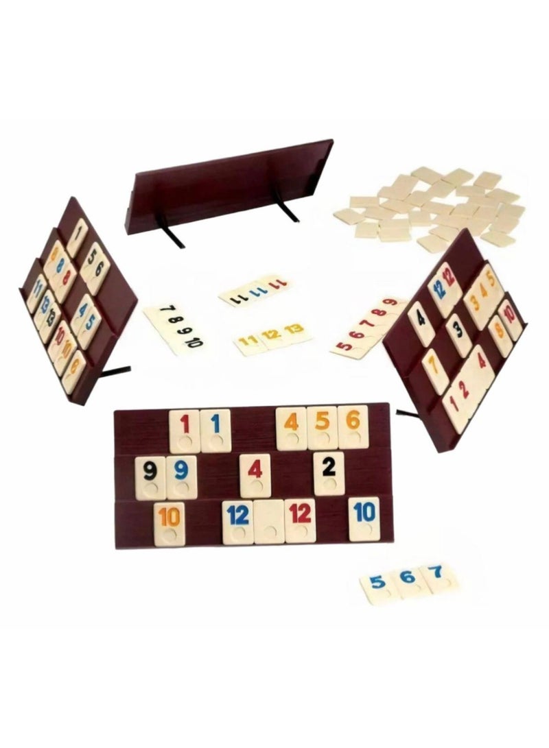 Classic Ramycop game (large size). The pieces come with a cloth bag for easy storage, so you can enjoy them on the go! Suitable for 2 to 4 players, ages 8 and up.  - Image 1