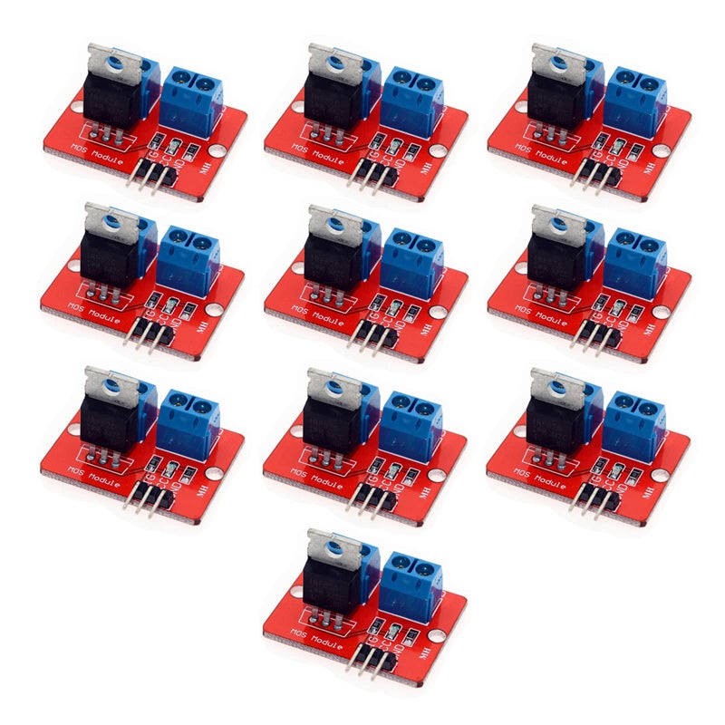 Onyehn 10pcs 024V MOSFET Button IRF520 Transistor Triode MOS Driver Module for Arduino MCU ARM Raspberry pi
