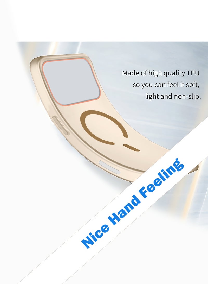 سيندي غطاء أنيق لهاتف آبل آيفون 17 برو ماكس 5G 2025 من سلسلة سندي الهجينة الشفافة مع شحن مغناطيسي وحواف مرتفعة لكاميرا - بني - Image 3