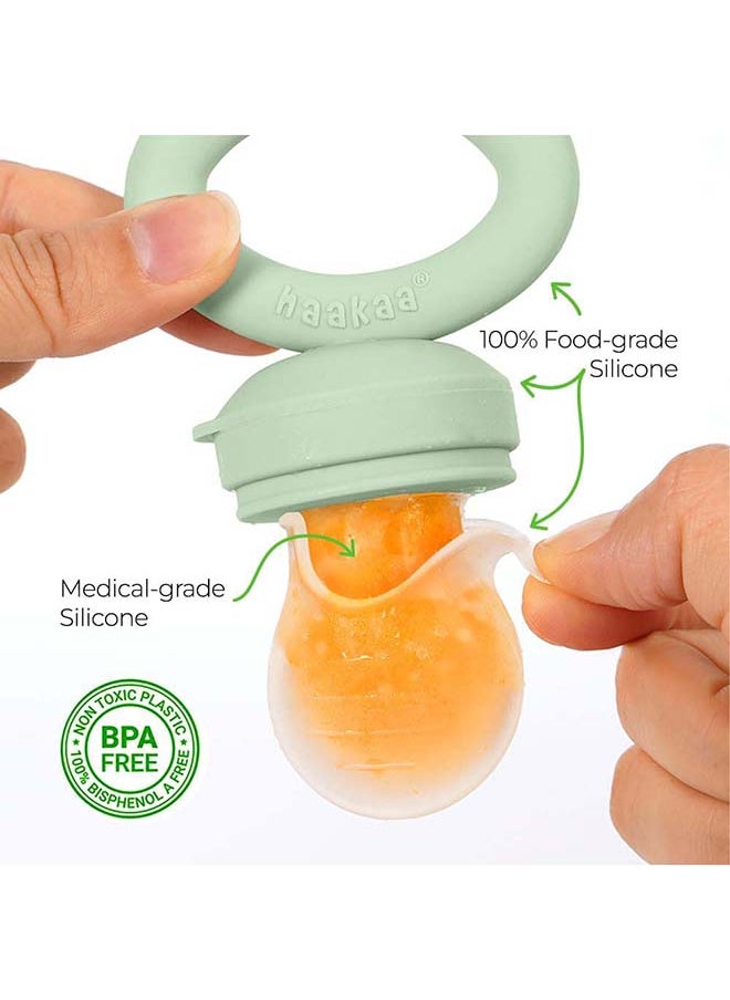 haakaa Fresh Food Feeder And Cover Set - Oat  - Image 4
