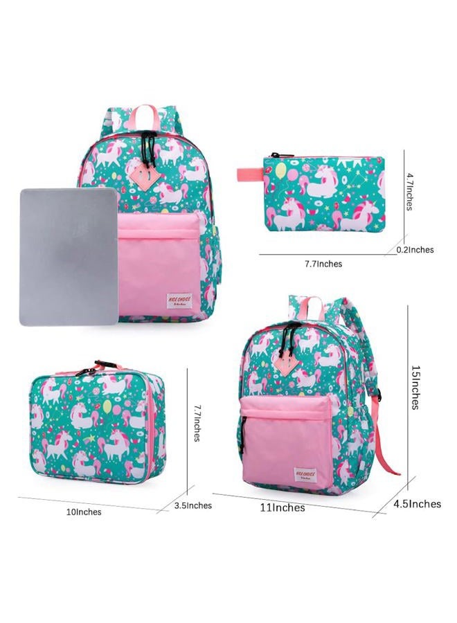 NICE CHOICE Preschool Backpack Kindergarten Elementary School Toddler Backpacks With Lunch Bag Pencil Case Set(Cute Unicorn Set) - Image 4
