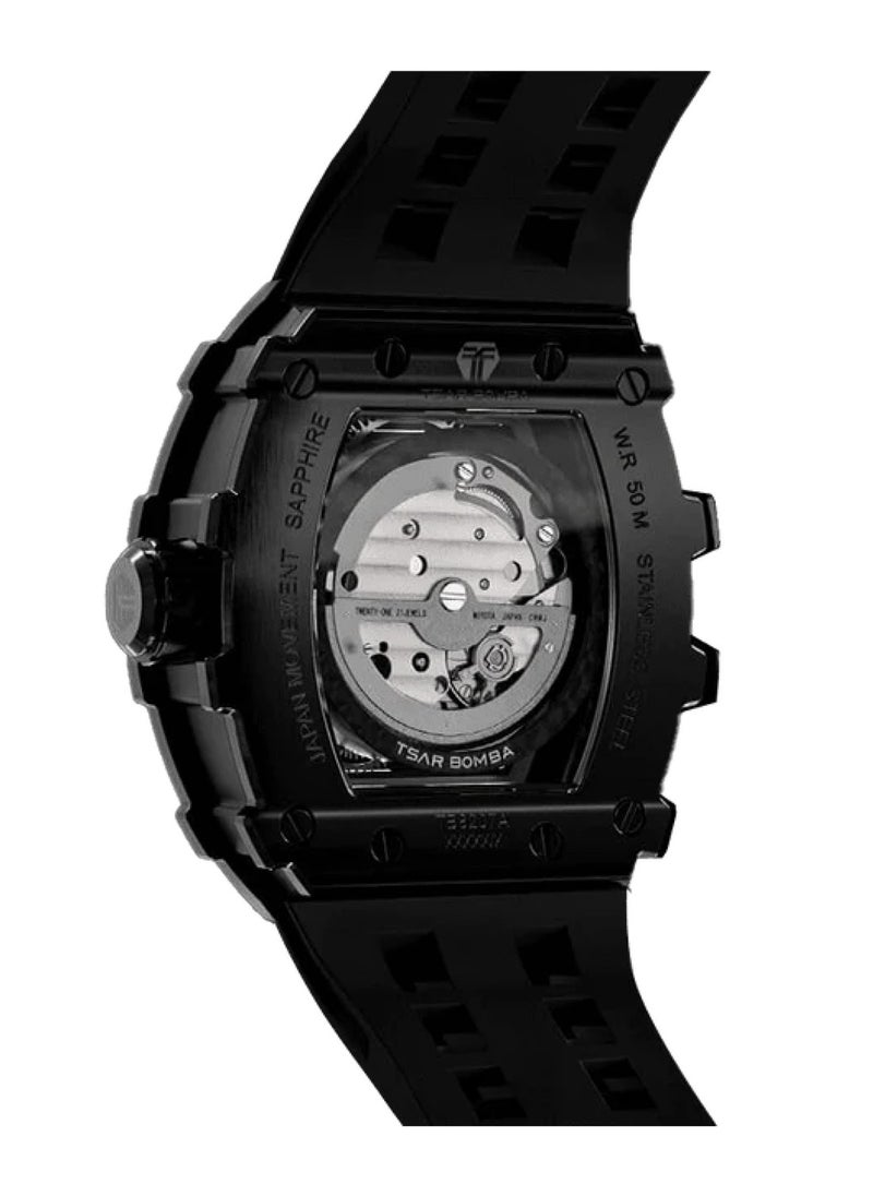 TSAR BOMBA - Men's Elemental Series-Automatic Silicone Rubber Strap Watch TB8207A-02 - Image 1