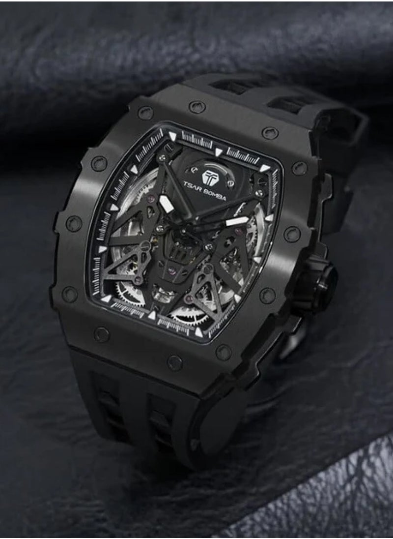 TSAR BOMBA - Men's Elemental Series-Automatic Silicone Rubber Strap Watch TB8207A-02 - Image 1