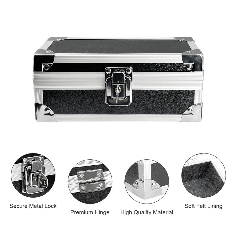 MOASIOP Lockable Cash Box with Key, Aluminium Alloy Money Storage Box & Single-Row Currency Tray, Cash Organizer for Home and Collectors - Image 4