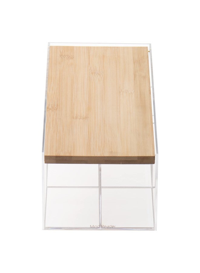 Mind Reader Tea Bag Organizer, Tea Station, Countertop Storage, Acrylic, 6.25" L x 9" W x 5.5" H, Brown - Image 5