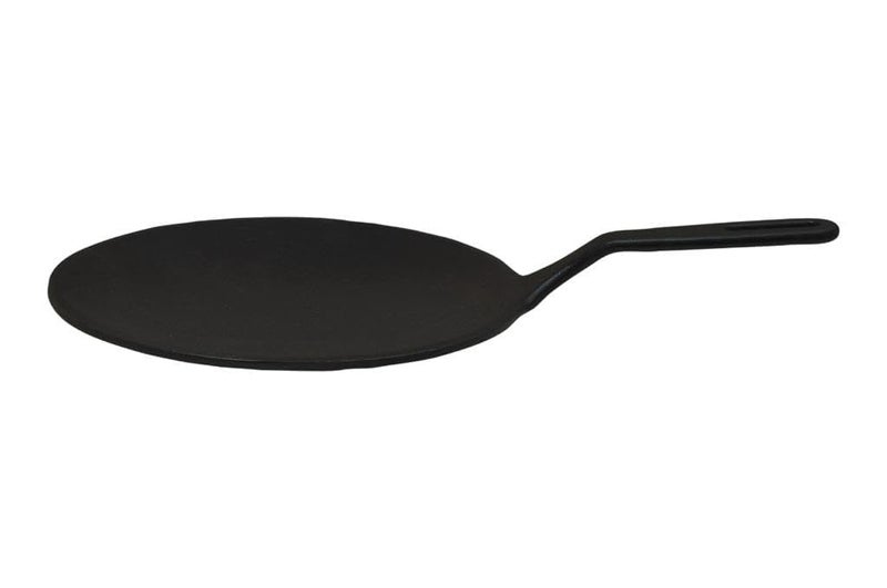 Anantam Collection PreSeasoned Cast Iron RotiChapatiDosa Tawa Pan with Stick Handle Dosa Kallu Iron Tawa Gas Stovetop Compatible 26cm Black - Image 1