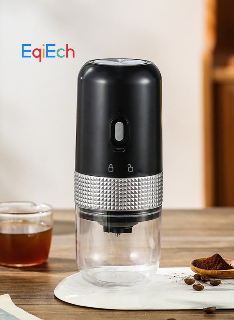 ايكي ايك مطحنة قهوة قابلة لإعادة الشحن، مطحنة حبوب القهوة الكهربائية، إعدادات طحن متعددة، مطحنة اسبريسو مع ثقب قابل للتعديل وغرفة قابلة للإزالة للمنزل/التخييم/السفر - Image 1