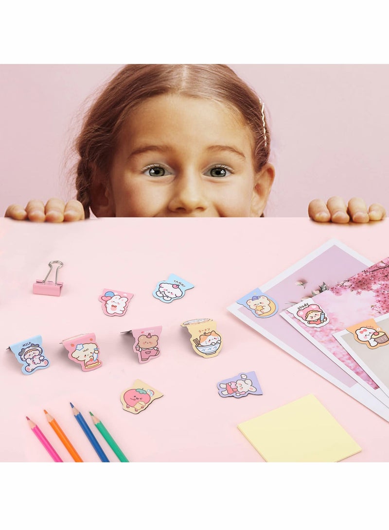 Magnetic Bookmarks, Cute Bookmarks with Cartoon Patterns, Page Clips for Students Teachers Kids Schools Home（12pcs）