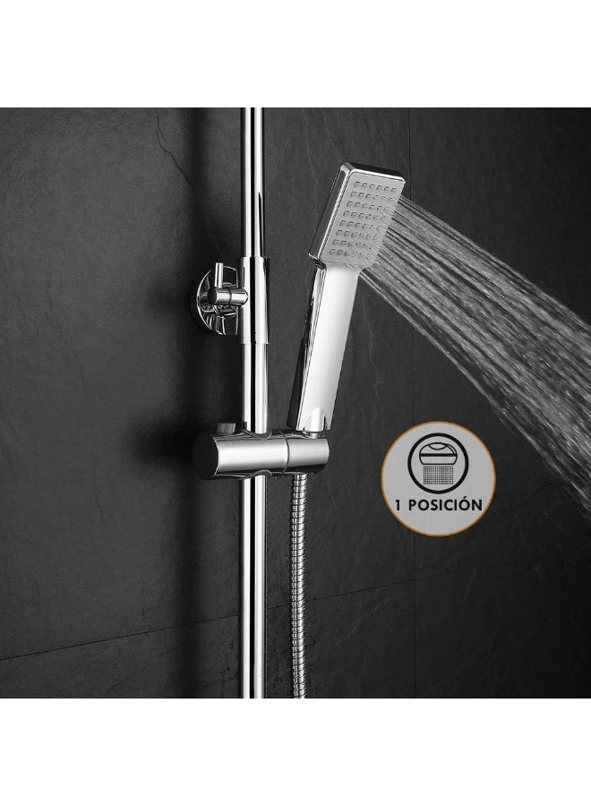 L173411 Maneral Square Shower Handle – Glossy Chrome Finish – Sleek & Modern Bathroom Fitting  - Image 3