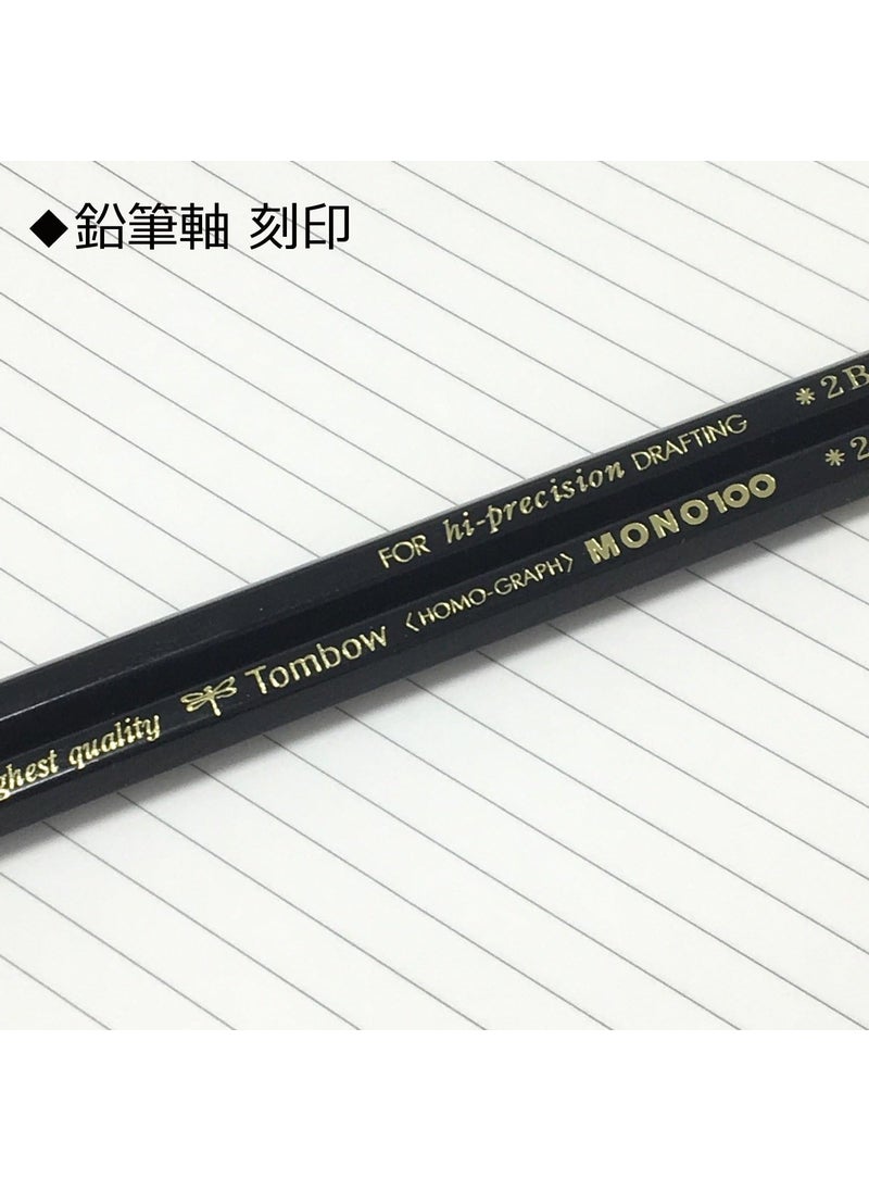 Tombow Tombow MONO100F Premium Pencil F MONO 100 High Density Structure with Ultra Fine Particles Drafting Drawing Dozen  - Image 3