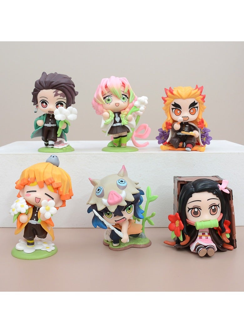 general Demon Slayer figure Tanjiro Nezuko Zenitsu peripheral model anime ornament gift can be given to friends and family - Image 1