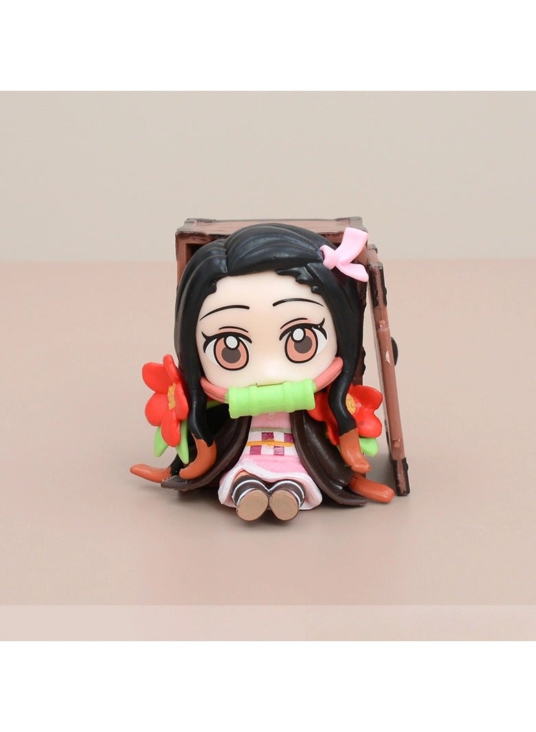general Demon Slayer figure Tanjiro Nezuko Zenitsu peripheral model anime ornament gift can be given to friends and family - Image 2