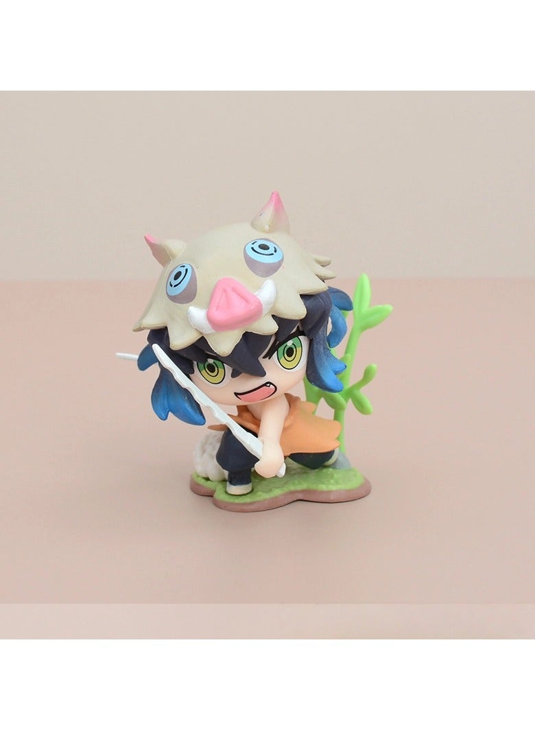 general Demon Slayer figure Tanjiro Nezuko Zenitsu peripheral model anime ornament gift can be given to friends and family - Image 4