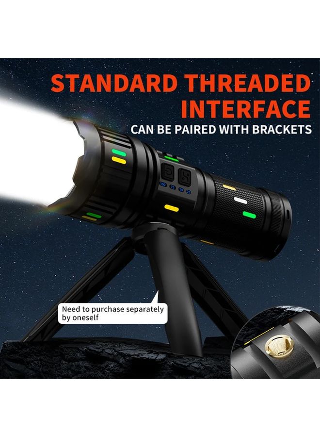 G401Y Tactical LED Flashlight With Telescopic Zoom Fast Charging Type C 4 Batteries Indicator For Outdoor Camping Hiking - Image 2