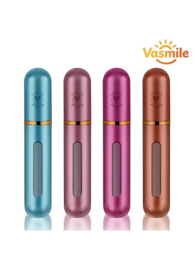 4pcs one set perfume Atomiser Spray Bottle 8ml Refillable Travel  Portable Empty Container - Image 1