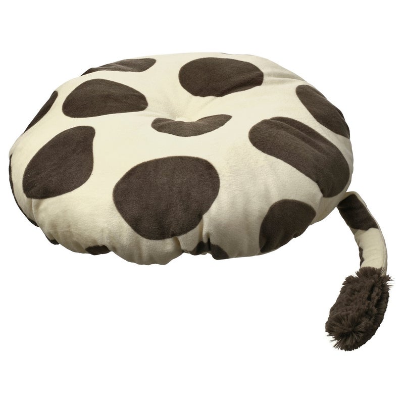 Baitique Padded Stool Cover, Beige-Brown Giraffe Pattern, Recycled Polyester, 38 cm - Image 2