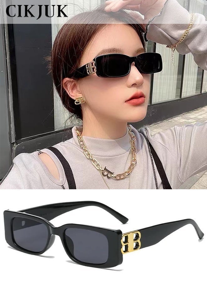CIKJUK Sunglasses Women Men Rectangle Aesthetic Women's Sunglass Fashion Sun Glasses UV Protection Shades - Image 1