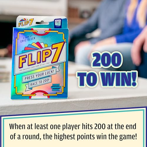 USAOPOLY Flip 7, The Ultimate Blend of Press Your Luck & Strategy, Fast-Paced Addictive Card Game,Quick to Learn & Easy to Teach,Perfect for Game Nights, 3+ Players, Ages 8 & Up, 20 Minutes Play Time - Image 5