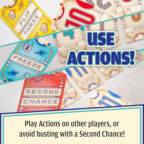 USAOPOLY Flip 7, The Ultimate Blend of Press Your Luck & Strategy, Fast-Paced Addictive Card Game,Quick to Learn & Easy to Teach,Perfect for Game Nights, 3+ Players, Ages 8 & Up, 20 Minutes Play Time - Image 3