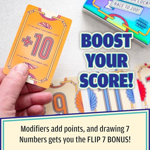 USAOPOLY Flip 7, The Ultimate Blend of Press Your Luck & Strategy, Fast-Paced Addictive Card Game,Quick to Learn & Easy to Teach,Perfect for Game Nights, 3+ Players, Ages 8 & Up, 20 Minutes Play Time - Image 4