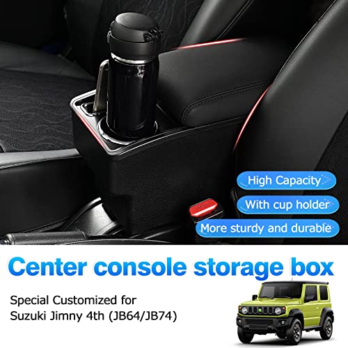 Autorder Center Console Storage Box for Suzuki Jimny JB64W/JB74W 2018-2025 Accessories Armrest Box Replacement with Cup Holder Insert - Image 2