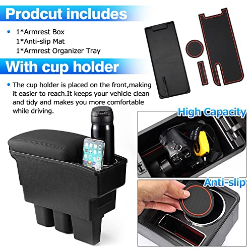 Autorder Center Console Storage Box for Suzuki Jimny JB64W/JB74W 2018-2025 Accessories Armrest Box Replacement with Cup Holder Insert - Image 5