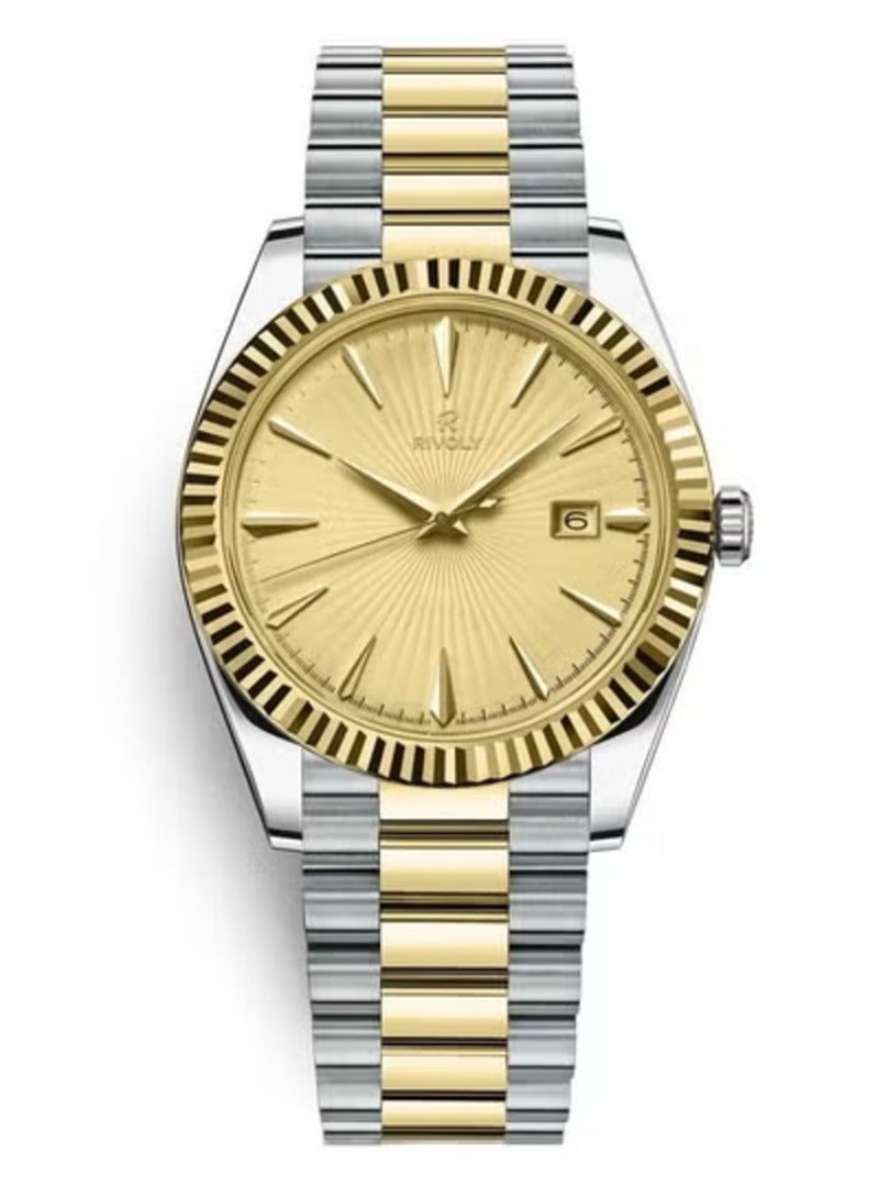 Rivoli Modern men's watch with date, stainless steel