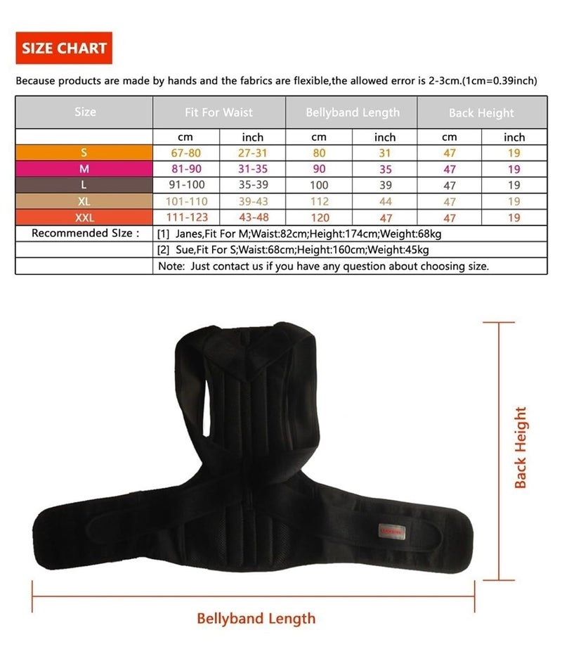 Adjustable Support Brace with Supportive Inserts for Upper Body Comfort(XL) - Image 3