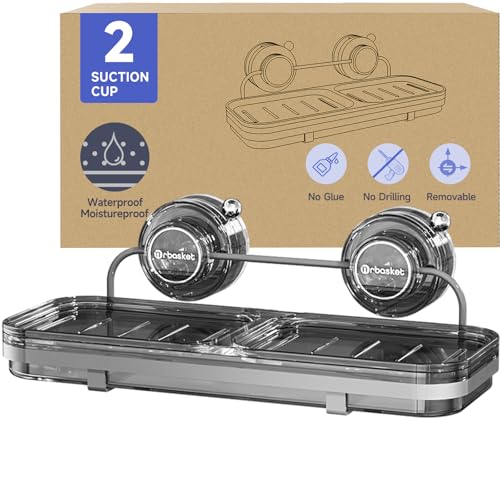 PEISAINOX Soap Dish for Shower Suction Cup Wall Soap Bar Holder Self Draining NO-Drilling Removable Sponge Holder for Bathroom Bathtub Kitchen Sink Waterproof Strong Vacuum Suction Adhesion - Image 1