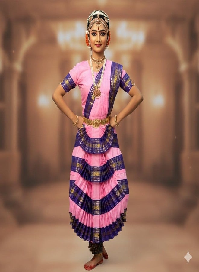 TWINKLE TOTS - All Bharatnatyam Dance Premium Costume For Girls, Dancer/Functions/Theme - Image 4