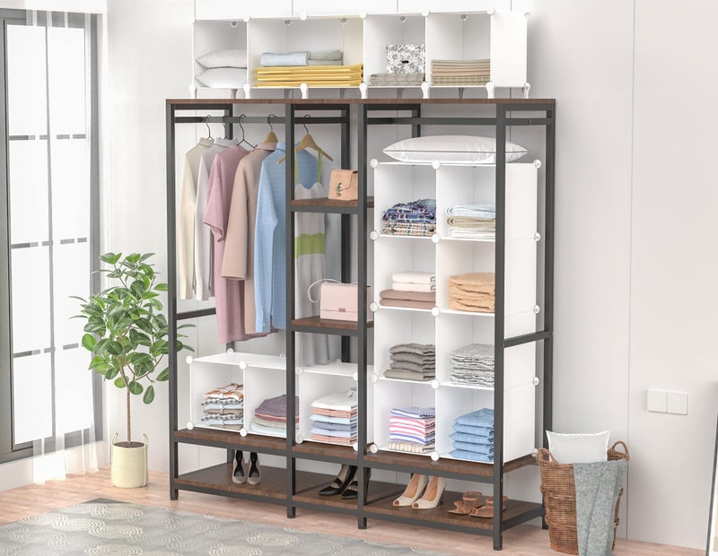 HOMIDEC Closet Organizer, 12-Cube Closet Organizers and Storage, Portable Closet Shelves, Clothing Storage (White) - Image 3