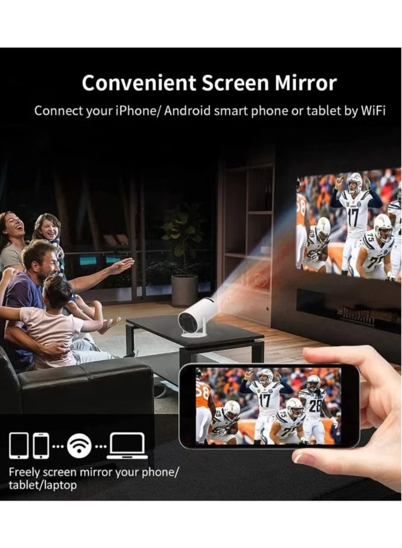 JAJEEK 4K Projector with Gaming Console | 2-in-1 Gaming Projector with 64GB Retro Games, 10000+ Classic Games, 1080P Portable Smart Projector, WiFi 6, BT 5.0, Compatible with Android, iOS, TV Box, HDMI, USB, PS4, Game Controller  - Image 4