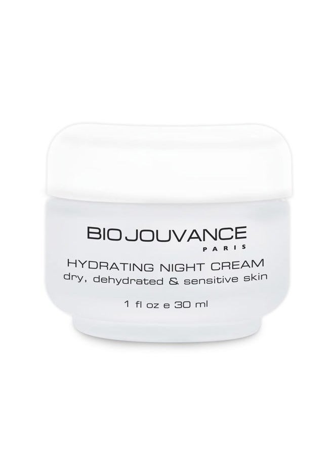BIO JOUVANCE PARIS Hydrating Night Cream 1oz / 30ml - For Normal/Dry/Sensitive Skin | Anti Aging Face Moisturizer Hydrating Lotion | Daily Facial Skin Care Treatment Regimen | Made in France  - Image 2