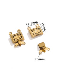 Multi-strand snap button stainless steel jewelry accessories DIY handmade jewelry accessories bracelet necklace connection buckle jewelry buckle C gold[0.61g]