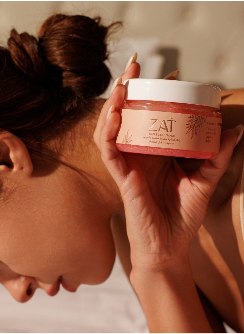 Zat - Soft Sugar Scrub, All Skin Types Body Scrub, Suitable for Dry Skin , Exfoliates|Nourishes|Refreshes , 150ML - Image 1