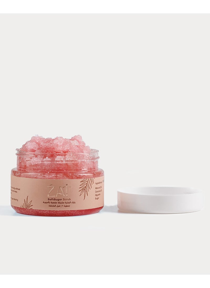 Zat - Soft Sugar Scrub, All Skin Types Body Scrub, Suitable for Dry Skin , Exfoliates|Nourishes|Refreshes , 150ML - Image 1