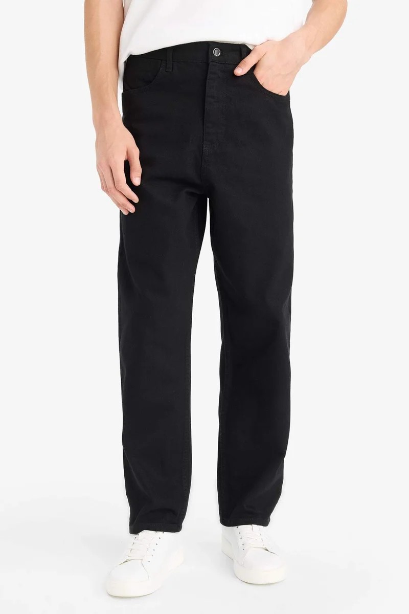 Defacto  Cotton Baggy Fit Wide Leg Jeans for Men | Best Price UAE