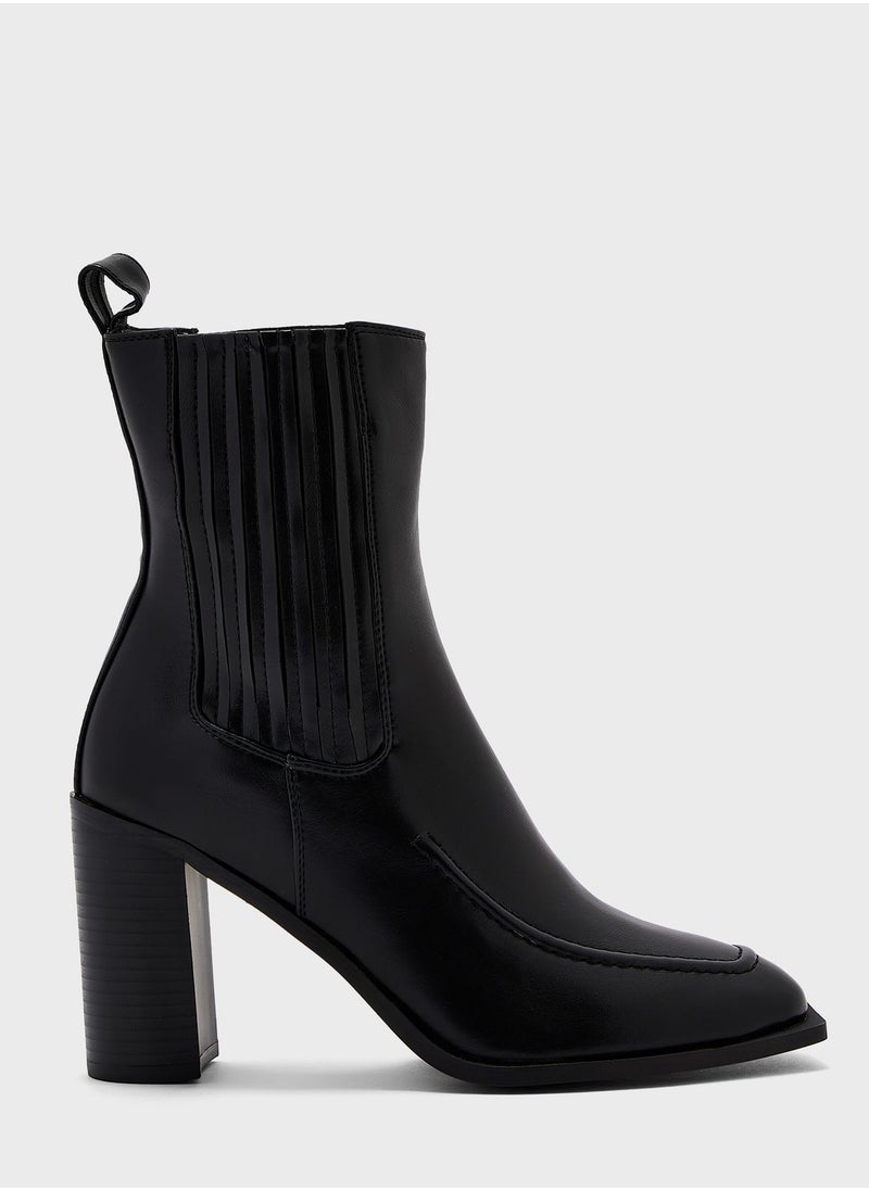 ELLA - Block-Heel Ankle Boots - Image 1