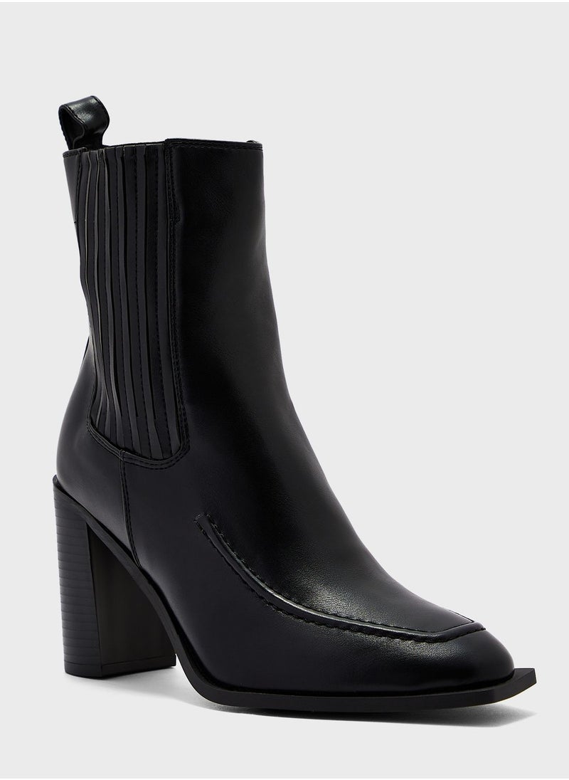 ELLA - Block-Heel Ankle Boots - Image 1