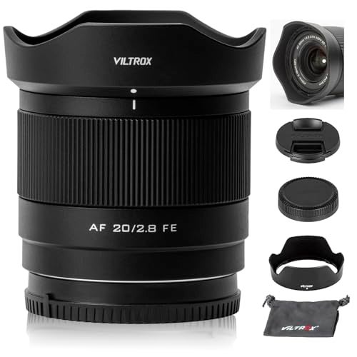 VILTROX 20mm F28 FE 20mm f28 Full Frame Lens for Sony EMount STM Auto Focus Lens for Sony EMount A7 A7R A7S A7C A7II A7RII A7SII A7SIII A7III A7RIII A7IV A7RIV A9 A1FX3 A7RV ZVE1 A7CR A7CII A93 - Image 1