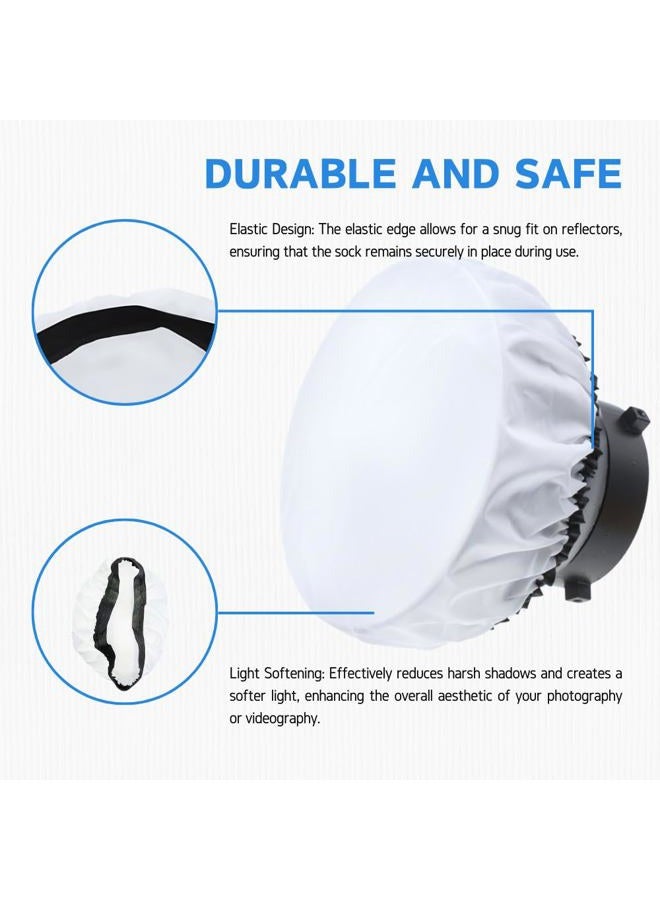 fotoconic Fotoconic 7" to 11" Soft White Diffuser Sock for Standard Reflector / 27cm Sparkler Reflectors - Image 3