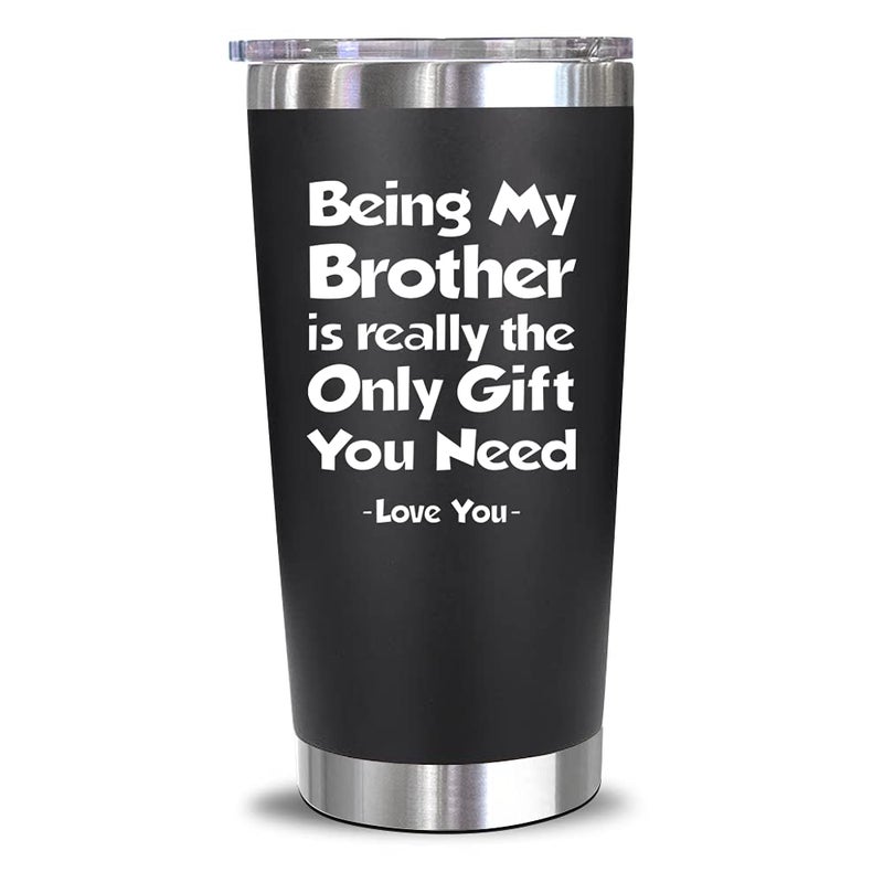 NewEleven Fathers Gift For Brother From Sister Bro  Best Birthday Gift For Big Little Brother Siblings Brothers In Law  Funny Gag Gifts For Men  20 Oz Tumbler