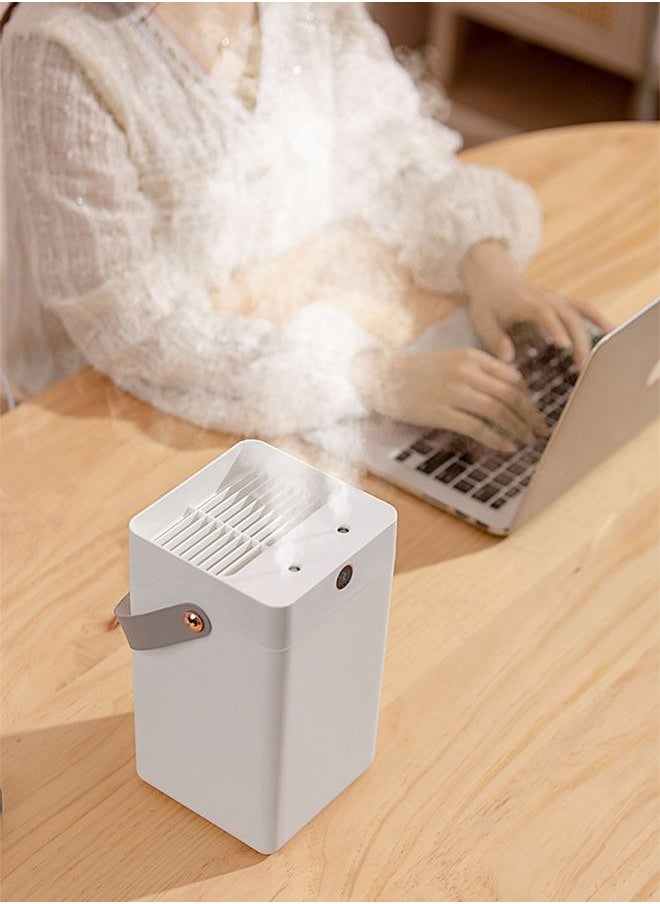 Arabest Air Humidifier, 3L Portable Cool Mist Humidifiers Auto Shut-Off USB Desk Humidifier with Warm Night Light and Dual Nozzle Design, Suit for Bedroom Travel Office (White)  - Image 2