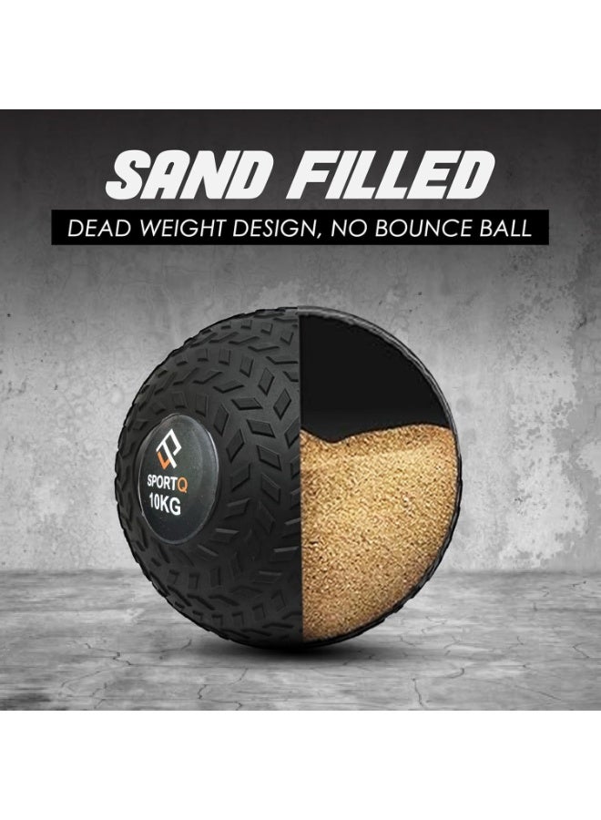 SportQ Dead Bounce Slam Rubber Ball for Strength and Conditioning Exercise, Core Training, Squats, Lunges, Plyometric Ball with Grooved Surface, Multi Use - Image 5